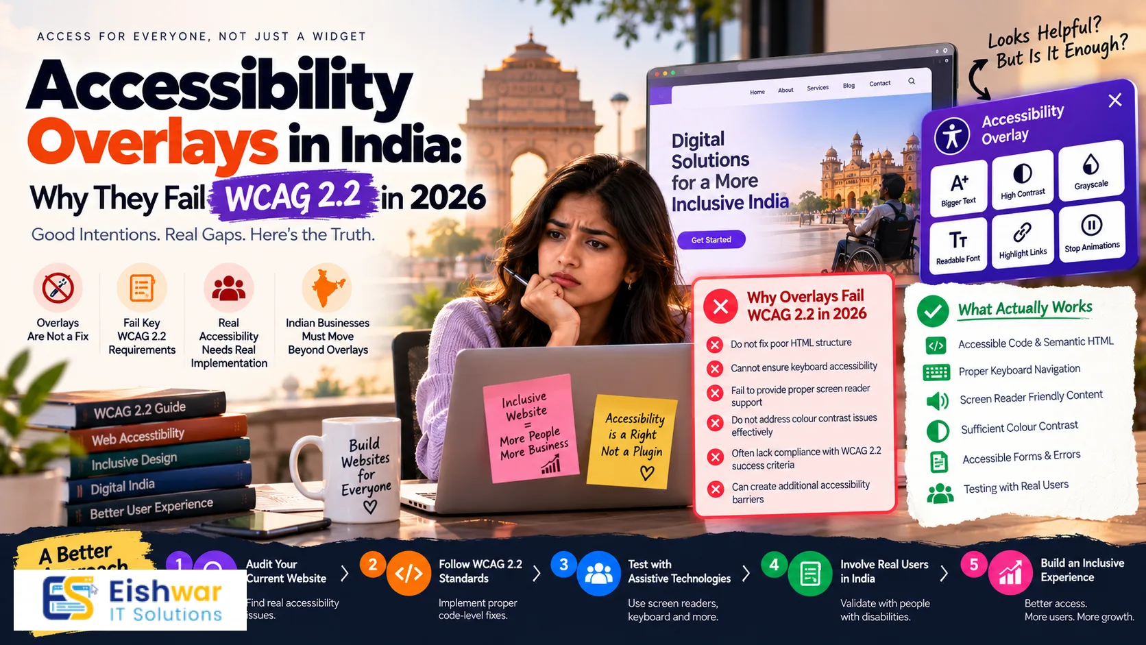 Accessibility Overlays in India: Why They Fail WCAG 2.2 in 2026