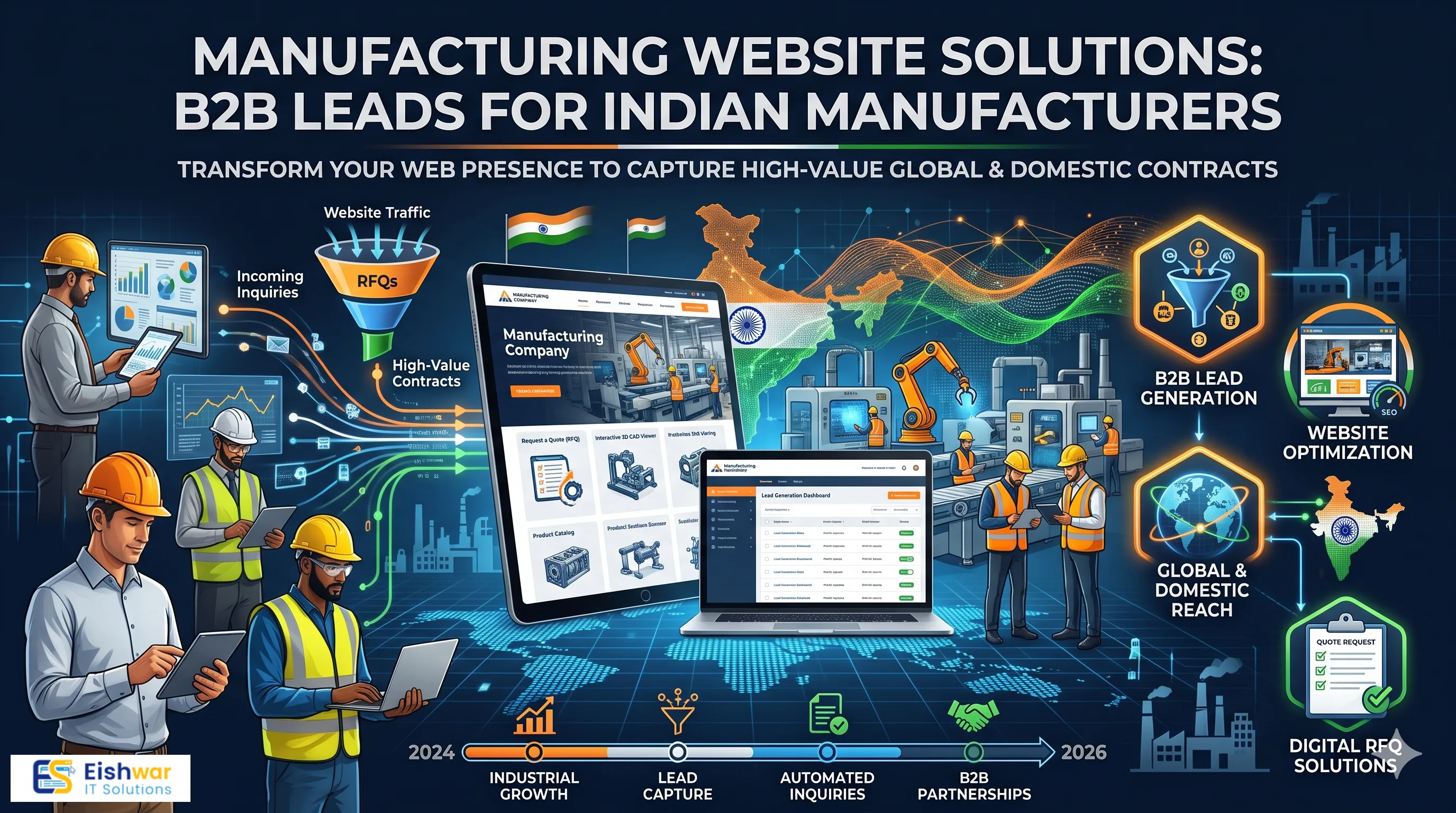 Manufacturing Website Solutions: B2B Leads for Indian Manufacturers