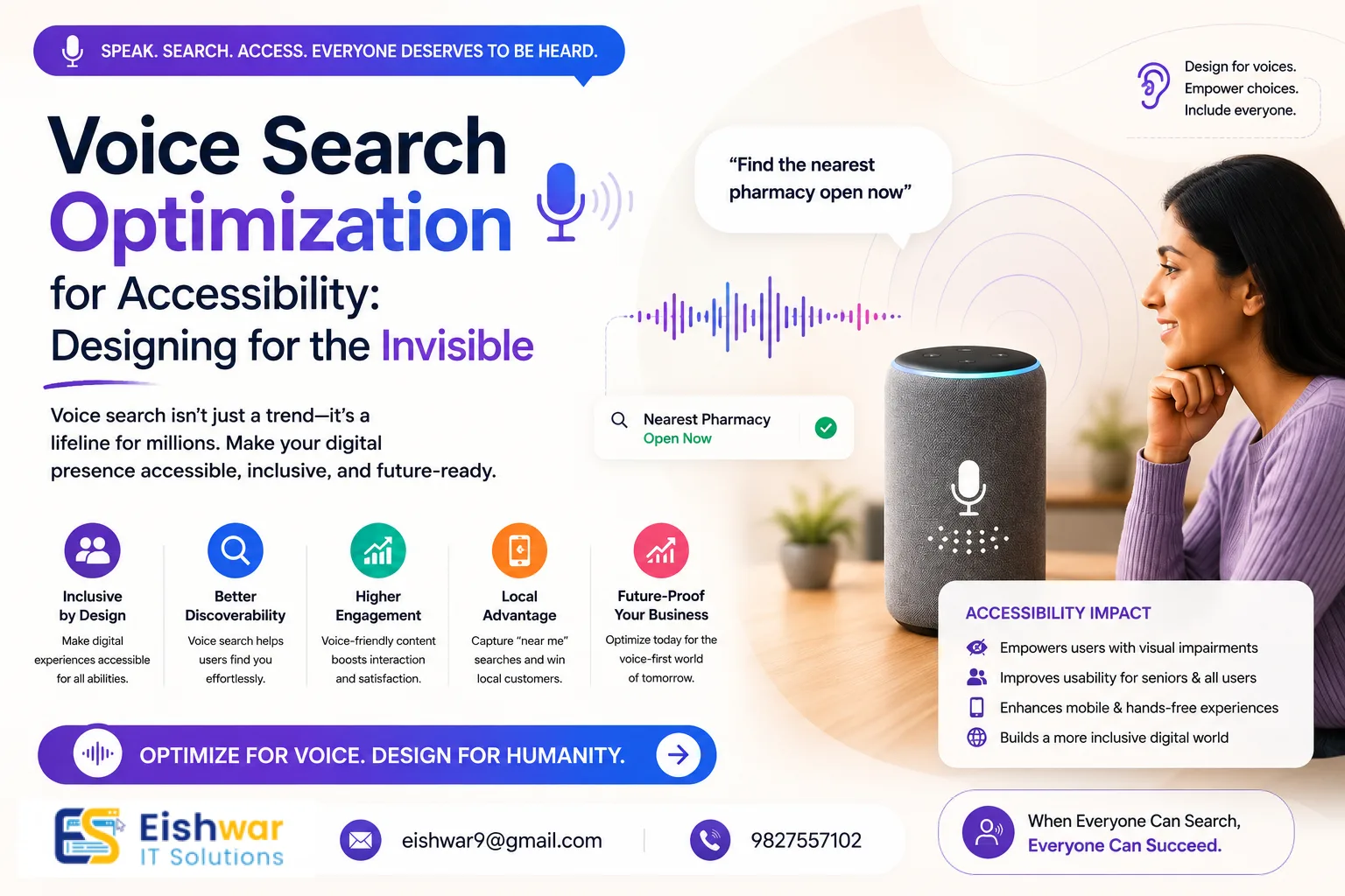 Voice Search Optimization for Accessibility: Designing for the Invisib